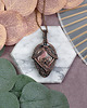 wisiory Miedziany wisiorek wire wrapping z rodonitem #541 1