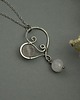 wisiory Wisiorek serce kwarc różowy wire wrapping 1