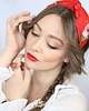 opaski do włosów Czerwona opaska z haftem floral 3