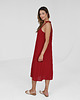 sukienki midi damskie Lniana Sukienka FLORA MIDI red wine 4