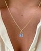 złote naszyjniki Naszyjnik chalcedon niebieski BABY BLUE 3
