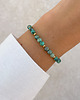 bransoletki z kamieni naturalnych Bransoletka na gumce z turkusu z hematytem 3