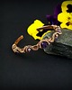 bransoletki wire wrapping Miedziana bransoleta mankietowa z ametystem 5