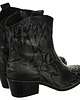 botki damskie Botki skórzane  - kowbojki o fakturze skóry pytona  (7201) 4