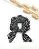 gumki do włosów Scrunchie/frotka bow Czarna kwiatuszki 1