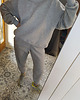 spodnie dresowe damskie Spodnie light grey z bawełny organicznej 4