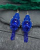 kolczyki soutache Kolczyki sutasz chabrowe wieczorowe błyszczące z cyrkoniami Joy 2