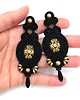 kolczyki soutache Layla czarno złote wieczorowe barokowe długie kolczyki sutasz 1