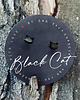 kolczyki szklane Black Cat - srebrne kolczyki + box 2