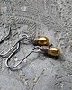 kolczyki wire wrapping Złote krople   - kolczyki 4