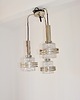lampy wiszące Lampa wisząca Modern, lata 70, metal i szkło, 3xE27 2