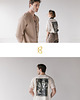 t-shirty męskie T-shirt z obrazem, beżowy 2