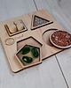 puzzle dla dzieci Sensoryczny sorter kształtów Drewniana układanka (4 wypełnienia) 2