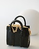 torby na ramię Charm bag - skórzana torebka - czarna - tłoczona 4