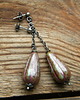 kolczyki wire wrapping Antyczne krople  na łańcuszku - kolczyki 5