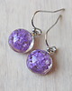kolczyki z żywicy MAGIA ŻYWICY - kolczyki LAWENDOWA PÓŁKULA 2