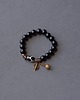 bransoletki z kamieni naturalnych Bransoletka z agatem DZI i onyksem. Amulet prezent unisex 2