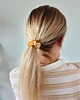 gumki do włosów Gumka jedwabna, scrunchie, gumka do włosów, gumka satynowa ciepłe złoto MINI 1