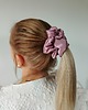 gumki do włosów Satynowa gumka satynowa scrunchie owijka frotka brudny róż MAXI 2