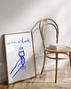 plakaty PLAKAT wino, niebieska grafika, wine o clock, ozdoba do kuchni 3