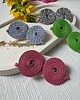 kolczyki soutache Kolczyki zielone małe koła lekkie 3