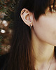 kolczyki srebrne Kolczyki srebrne ONE EDGE flexed / satin BLACK earrings 3