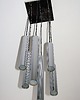 lampy wiszące Lampa wisząca kaskada vintage, lata 70., chromowana stal, 6x E14 6