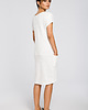 sukienki midi damskie Sukienka midi z kieszeniami - ecru (B-050) 1