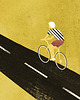 plakaty Rowerzysta na górskim szlaku - plakat fine art 2