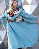 bluza z kapturem damska Mega długa bluza Mięta 4