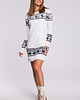 sukienki mini damskie Sukienka z motywem świątecznym - biała(MXS-02) 1