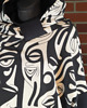 bluza z kapturem damska Bluza oversize Guna czarno-białe twarze Rozmiar M-L 4