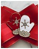 broszki Brosza z Rękawiczkami z kryształków Mikołajki Święta 6