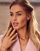 chokery Choker z literką Pink Desert 1