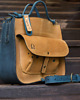 torby na ramię Oryginalna skórzana torebka w kolorze whisky i granatu od LadyBuq Art 1