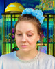 gumki do włosów Duża scrunchie z falbaną 4
