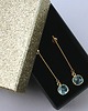 kolczyki pozłacane Eleganckie kolczyki pozłacane Topaz błękitny 2