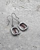 kolczyki wire wrapping Granaty w ramkach   - kolczyki 2