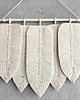 makramy Makrama Liście XL Kremowa Ecru Ozdoba Ścienna Boho Scandi 70 cm 3
