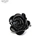 pierścionki - różne Czarna róża w pierścionku ręcznie robionym uroczy prezent handmade 4
