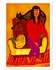 plakaty Plakat Woman with Cats 1