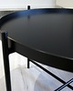 stoliki kawowe Czarny stolik kawowy okrągły fi 70cm 2