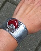 bransoletki wire wrapping Czerwień - bransoletka regulowana 1