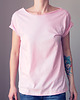 t-shirt damskie Jasnoróżowy Oversize Bez Nadruku 3