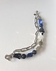 bransoletki z kamieni naturalnych Bransoletka RAW z grubym łańcuchem, lapis lazuli, czarny turmalin 4
