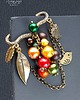 broszki Broszka niezwykła na agrafce w modnym stylu Boho handmade w kolorach jesieni 9