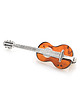 broszki Broszka srebrna z bursztynem - gitara 1