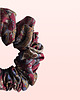 gumki do włosów Scrunchie MIDI bordowa we wzory 2