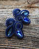 kolczyki soutache Granatowe kolczyki sutasz 1