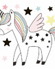 naklejki ścienne do pokoju dziecka JEDNOROŻEC UNICORN NAKLEJKA DLA DZIECI 100CM 1